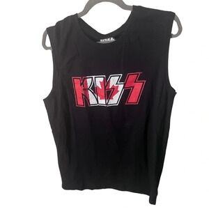 Official Merch | KISS Sleeveless Canada Logo Band Tee | Size  M